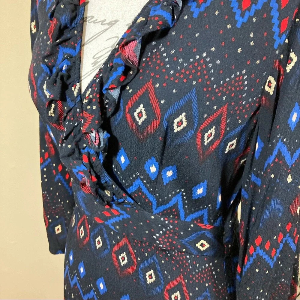 & Other Stories Paris Atelier Plunging Printed Midi Dress - Picture 5 of 14